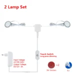 LED Under Cabinet Lamp DC12V Touch Switch Control Dimmable Puck Round 3W 5W Wardrobe Lighting Cabinets Cupboard Lights DIY Set - Image 10