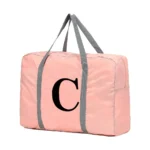 Travel Carry Bag Foldable Luggage Handbags Clothes Organizer 2024 Black Letter Pattern Series Women Weekend Travel Duffle Bag - Image 27