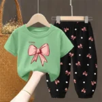 Summer Sets Children's Clothing Girls Kids Toddler Clothes Cute Fashion T-shirt Top Pants 2PCS Baby Girl Clothes - Image 5