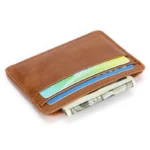 New Cow Leather Men's Card Bag Coin Purse Slim Credit Card Holder Wallet For Men and Women ID Card Pocket - Image 3