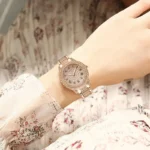 Fashion Women Luxury Diamond Watches Bracelet Ladies Quartz Watch Rose Gold Womens Wristwatch Shiny Crystal Reloj Mujer Boxless - Image 4