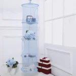 3/4 Shelf Foldable Toy Hanging Storage Net Organizer Space Saving for Kids Room Zipper Bra Drying Basket Mesh Stoage Bag Cage - Image 16