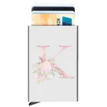 Rfid Credit Card Holder Metal Ultra-thin Anti-theft Man Wallet Pop-up Minimalist Wallet Silver Metal Wallet ,Pink Flower Pattern - Image 25