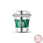 Dessert Afternoon Tea Series 925 Silver Coffee Cake Pizza Fries Sweet Charms Beads 3mm DIY Fine Jewelry Making - Image 15