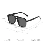 2024 Outdoor Ocean Slice Double Beam Sunglasses New Retro Jelly Color Women Square Sunglasses UV400 Eye Protection Goggles - Image 6