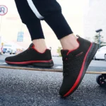 Men Running Sneakers Lightweight Athletic Shoes Classical Mesh Breathable Lace-up Outdoor Walking Shoes Male Tennis Shoes - Image 4