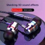 Metal Earphones High Quality Bass Noise Reduction Headphones In Ear Sport Earband With Microphone Formobile Phone - Image 2