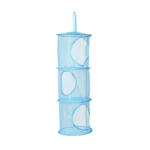 3/4 Shelf Foldable Toy Hanging Storage Net Organizer Space Saving for Kids Room Zipper Bra Drying Basket Mesh Stoage Bag Cage - Image 12