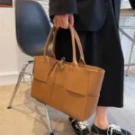 Large Weave Tote Bags For Women Large Capacity Designer Luxury 2024 New Trendy Shopping Korean Version Handbag Retro Travel - Image 10