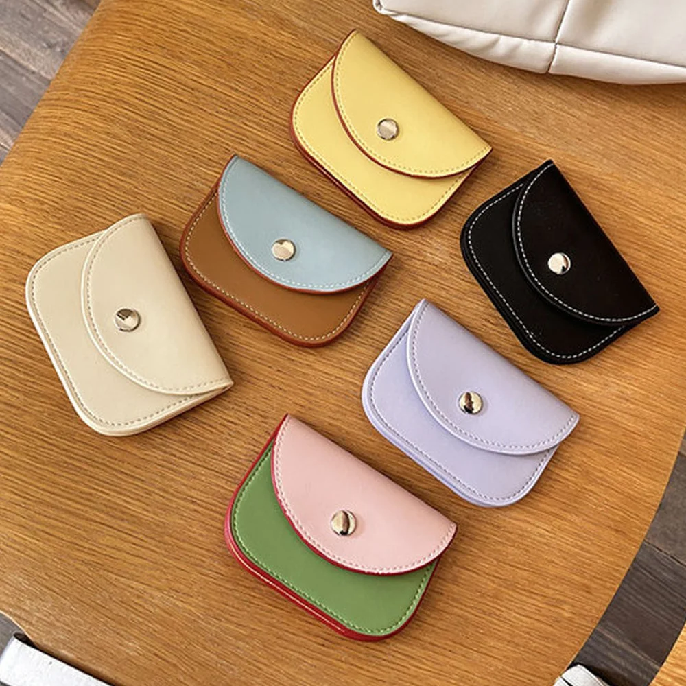 Sccb78429aed74325923f3755646fbef52.webp Card Bag Wallet Coin Purse Pouch Splicing Color Detachable Cute Women Card Holder Card Wallet Slim Portable Credential Holder - Image 1