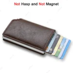 Anti Rfid Carbon Fiber ID Credit Card Holder Men Wallets Mini Automatic Pop up Bank Cardholder Case Minimalist Vallet Choice - Image 15