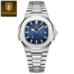 POEDAGAR Luxury Man Wristwatch Business Stainless Steel Quartz Men Watch Waterproof Luminous Date Square Men's Watches Clock+Box - Image 12