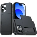 Case For iPhone 16 Pro Max 16 Plus 15 Pro 15 14 13 12 11 Wallet Card Holder Slide Slot Slim Hard PC Heavy Duty Protective Covers - Image 9