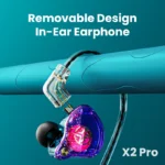 X2 Pro 3.5mm Detachable Wired Headphones Double Dynamic HiFi Earphone Bass Headset Stereo Musician Monitor Earbuds Sport Running - Image 2