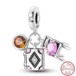 Dessert Afternoon Tea Series 925 Silver Coffee Cake Pizza Fries Sweet Charms Beads 3mm DIY Fine Jewelry Making - Image 14