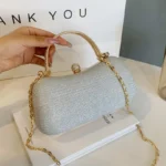 Elegant Glitter Evening Banquet Bag Rhinestone Box Shoulder Bag Crossbody Bag Ladies Clutch Bag Birthday party bag free shipping - Image 5