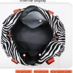 Spacious & Durable Women's Carry-On Travel Bag with Animal Print Nylon Large Capacity Sports Gym Bag  Weekend Overnight Bag - Image 3