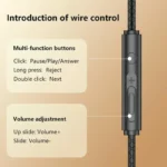 For Galaxy 90° Jack Wired Gaming Headset HiFi Surround Sound With Mic 3.5mm Type C Music Headphones For Samsung S24 23 iPhone 15 - Image 5