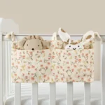 Baby bedside dual-pocket storage bag Portable diaper storage bag Newborn bedside multi-functional storage bag cute - Image 7