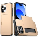 Case For iPhone 16 Pro Max 16 Plus 15 Pro 15 14 13 12 11 Wallet Card Holder Slide Slot Slim Hard PC Heavy Duty Protective Covers - Image 11