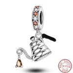 Dessert Afternoon Tea Series 925 Silver Coffee Cake Pizza Fries Sweet Charms Beads 3mm DIY Fine Jewelry Making - Image 9