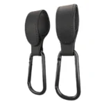Convenient Baby Stroller Hooks Clips Stroller Accessories Aluminum Alloy Carabiner for Hanging Diaper Bags PU Leather - Image 10
