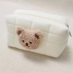 Cute Bear Baby Toiletry Bag Make Up Cosmetic Bags Portable Diaper Pouch Baby Items Organizer Reusable Cotton Cluth Bag for Mommy - Image 8