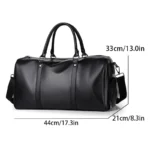 Retro New Short Trip Bag Large Capacity Sports Motorcycle Training Pu Waterproof Leisure Fitness Bag - Image 2