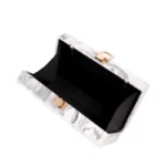 Evening Bag Crossbody Box Chain Ink Marble Pattern Shoulder Acrylic New Clutch Wedding Bags For Women Woman Party Dress Things - Image 6