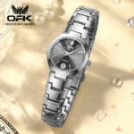 OPK 8105 Couple Quartz Watch Classic Fashion Waterproof Glow Tungsten Steel Band Luxury Date Week Men's and Women's Couple Watch - Image 16