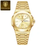 POEDAGAR Fashion Square Men Clock Waterproof Luminous Date Week Man Wristwatch High Quality Stainless Steel Quartz Men's Watches - Image 14