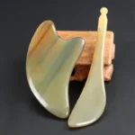 마사지 Natural White YakOx Horn Gua Sha for Face Scraper Tendon Stick Facial Massage Beauty Health Relax Eye Face Neck Back Body