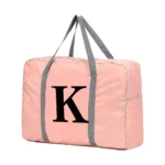 Travel Carry Bag Foldable Luggage Handbags Clothes Organizer 2024 Black Letter Pattern Series Women Weekend Travel Duffle Bag - Image 19