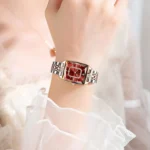 POEDAGAR Luxury Watch For Woman Elegant Waterproof Calendar Ladies Watch Rectangle Stainless Steel Quartz Women's Watches Female - Image 5