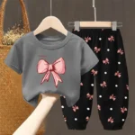 Summer Sets Children's Clothing Girls Kids Toddler Clothes Cute Fashion T-shirt Top Pants 2PCS Baby Girl Clothes - Image 4