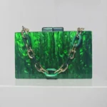 Clutch New Box Bag Evening Chain Shoulder Crossbody Acrylic Beaded Handle Wedding Designer Handbags Women Luxury 2025 Party Mini - Image 3