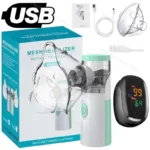Atomizer Health Care Products Fingertip Pulse Blood Oxygen Portable Nebulizer Mesh Nebulizer Handheld Medical Asthma Inhaler - Image 16