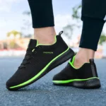 Men Running Sneakers Lightweight Athletic Shoes Classical Mesh Breathable Lace-up Outdoor Walking Shoes Male Tennis Shoes - Image 3