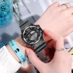 2024 Electronic Cool Men's Sports Watch High-end Silicone Strap Watch Led Display Calendar Waterproof Digital Watch - Image 3