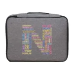 Men Briefcase Handbag Outdoor Travel Credentials Luggage Storage Bag Women Waterproof Text Letter Print Documents Organizer Case - Image 15