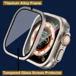 Aluminium Alloy Case+Tempered Glass for Apple Watch Ultra 2 49mm Anti-Scratch Screen Protector for iWatch Ultra 49mm Cover Film - Image 3