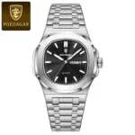 POEDAGAR Fashion Square Men Clock Waterproof Luminous Date Week Man Wristwatch High Quality Stainless Steel Quartz Men's Watches - Image 15