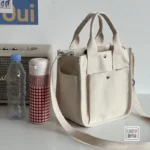 Women Crossbody Bags Canvas Solid Color Casual Tote Bag Messenger Bag Shoulder Bag Brand Designer Simplicity Girl's Shoulder Bag - Image 4