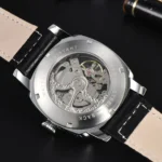 LONGLUX automatic watch retro style wholesale mechanical wristwatches skeleton carve waterproof leather no logo mens watch - Image 4