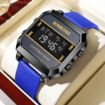 Men's Watch Business Sports Multifunctional Alarm Clock Waterproof Silicone Strap Male Student Fashion Electronic Wristwatches - Image 7
