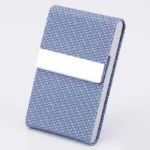 Business Card Holder PU Leather Business Card Case Name Cards Wallet Slim Metal Pocket Card Organizer Gifts for Men Women Office - Image 15