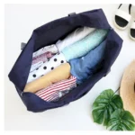 Duffle Bag Travel Storage Bag Set Clothes Tidy Organizer Business Trip Foldable Pouch Unisex Travel Kit Rose Gold Letter Series - Image 5
