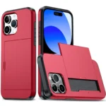 Case For iPhone 16 Pro Max 16 Plus 15 Pro 15 14 13 12 11 Wallet Card Holder Slide Slot Slim Hard PC Heavy Duty Protective Covers - Image 14