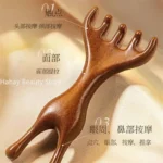 Wooden Meridian Massage Comb Anti-static 6-Claw Head Massager Promote Blood Circulation Body Gua Sha Tool Head Massage Brush - Image 3