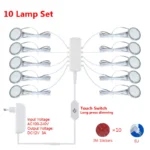 LED Under Cabinet Lamp DC12V Touch Switch Control Dimmable Puck Round 3W 5W Wardrobe Lighting Cabinets Cupboard Lights DIY Set - Image 13